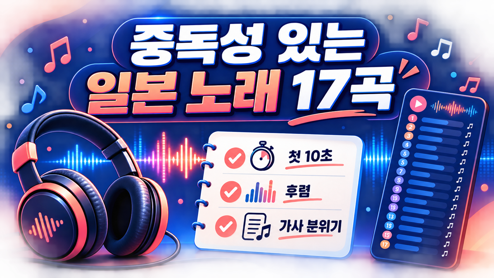 중독성 있는 일본 노래 17곡 추천과 선택 기준을 담은 정보카드