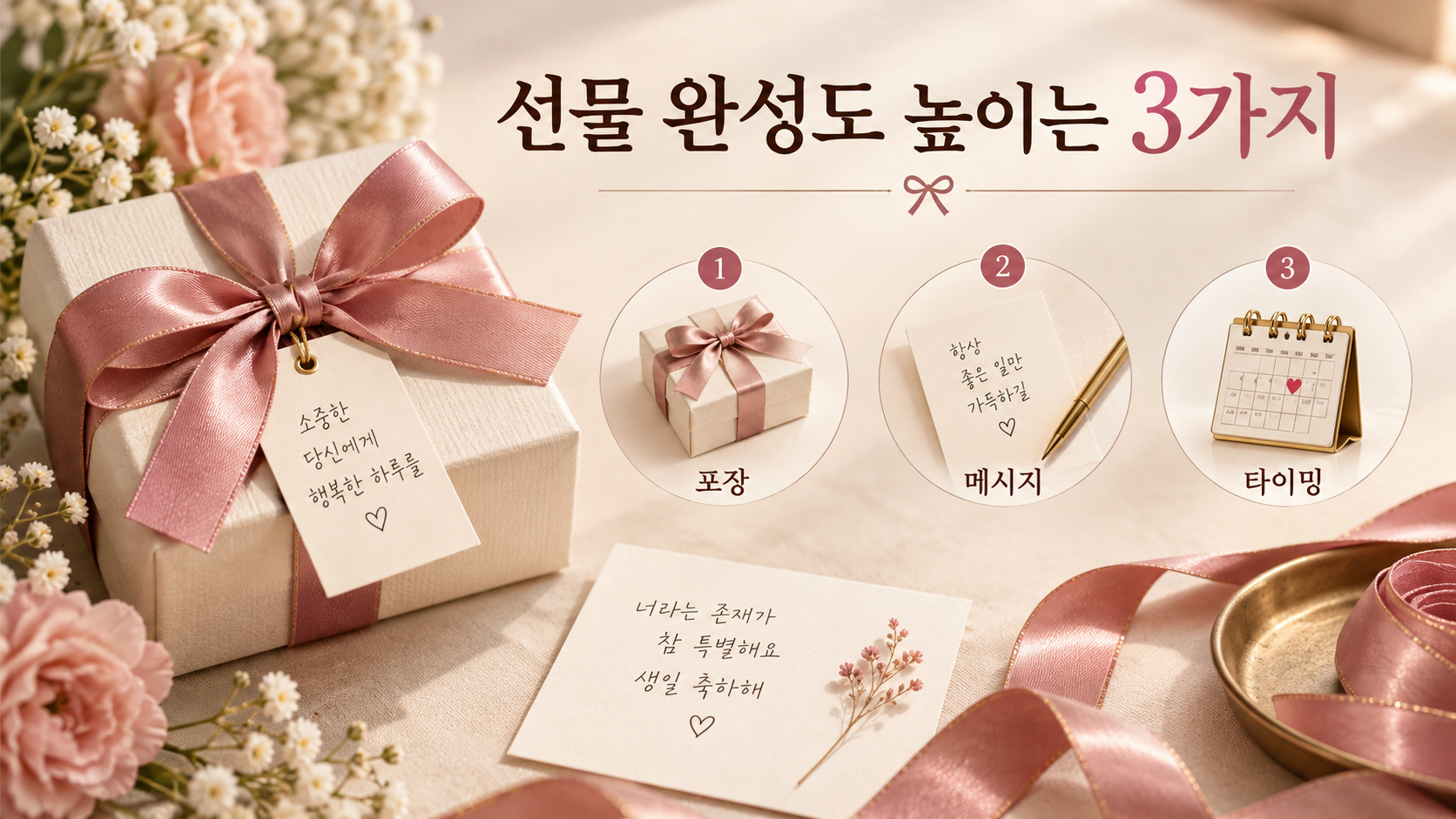 생일선물 완성도를 높이는 방법 정보카드
