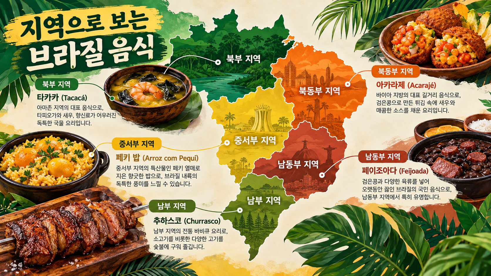 지역으로 보는 브라질 음식 한국형 정보카드