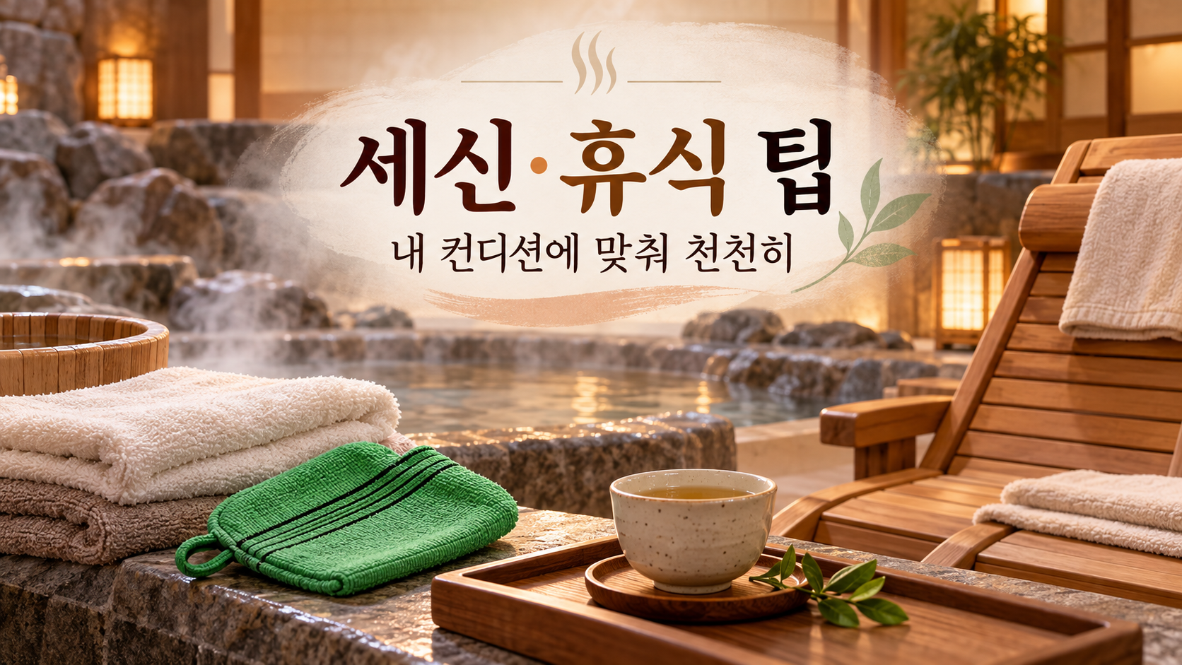 온천 세신과 휴식 팁 정보카드