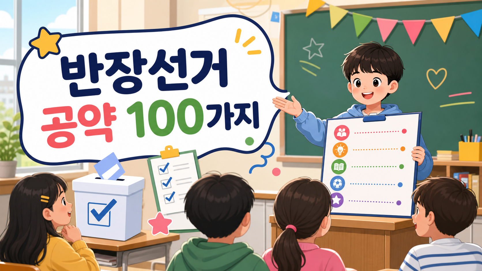 반장선거 공약 100가지 한국형 정보카드