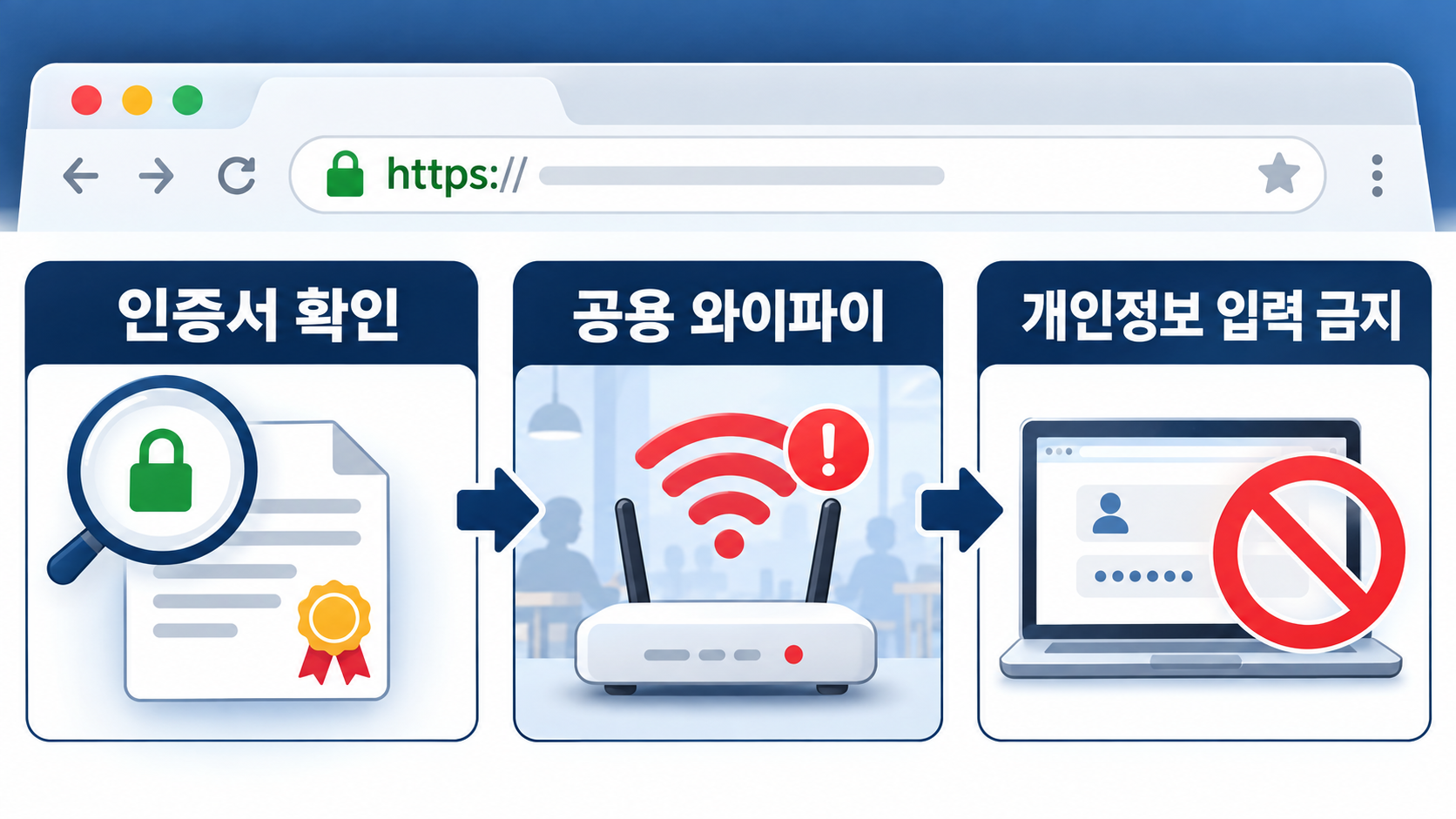 인증서 확인과 공용 와이파이 주의 사항