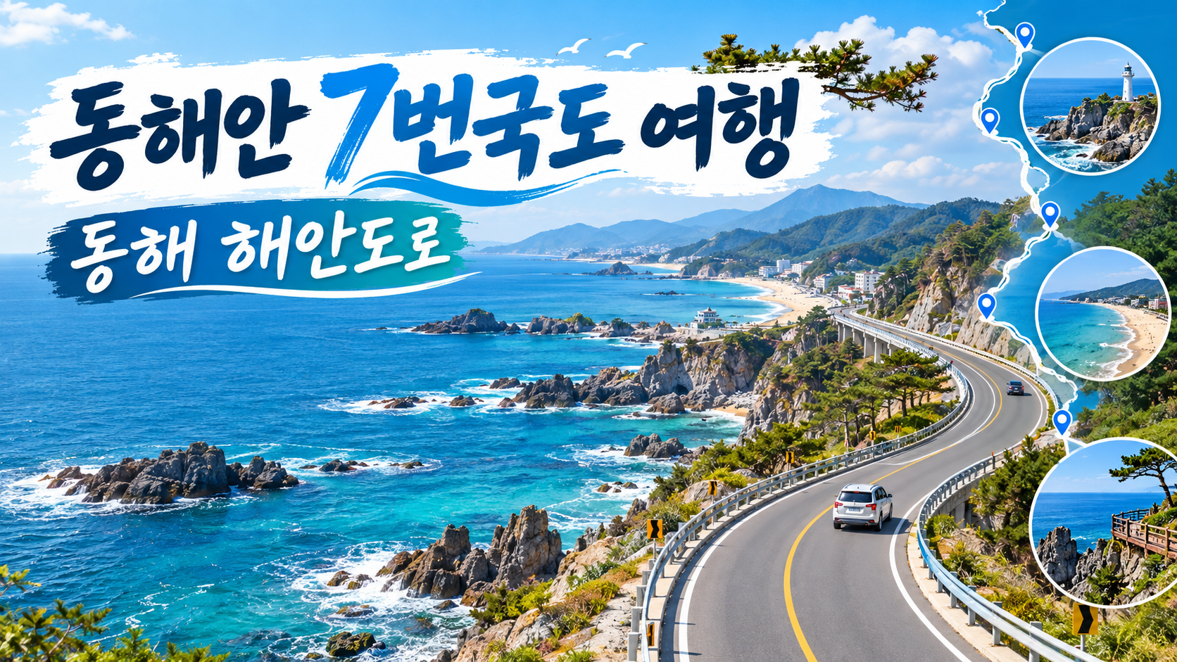 동해안 7번국도와 동해 해안도로 여행 정보카드