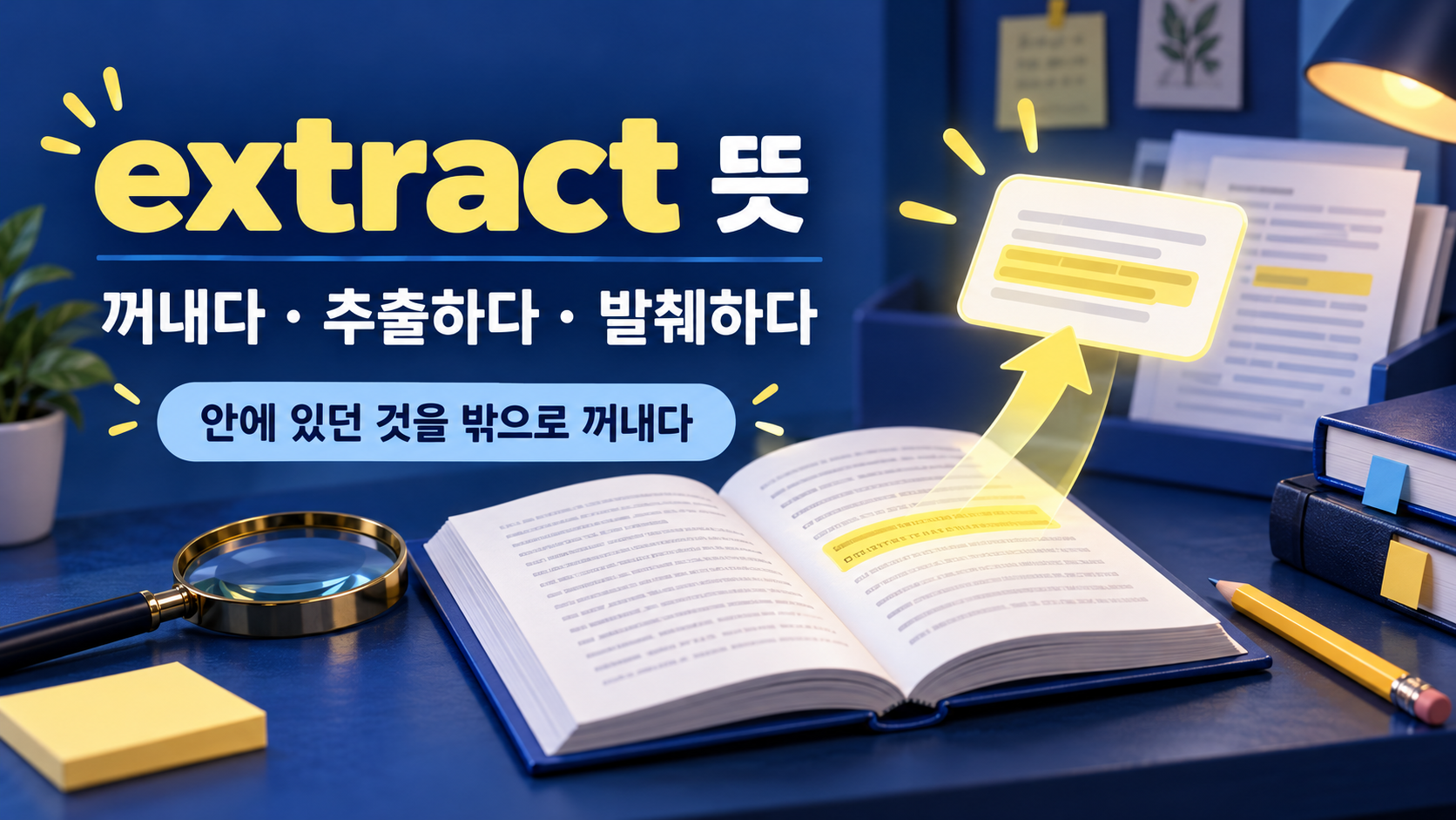 책에서 필요한 정보를 뽑아내는 extract 개념 정보카드