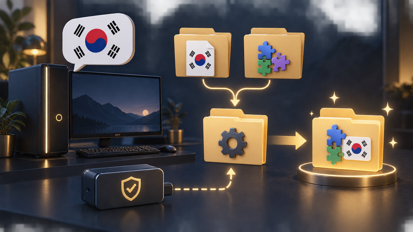 한글 패치와 모드 파일을 안전하게 적용하는 게임 설정 정보카드