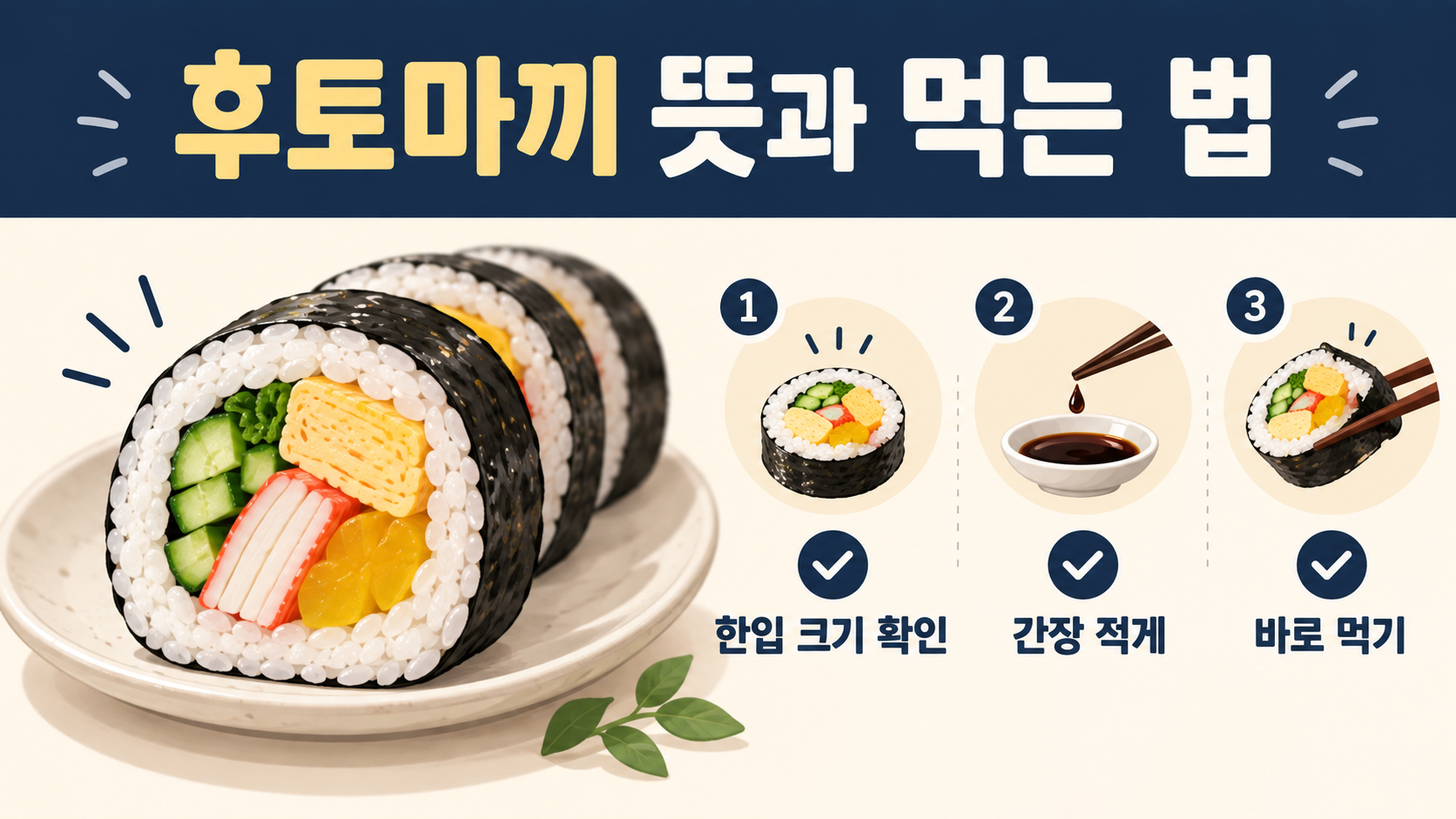 후토마끼 뜻과 먹는 법 정보 카드