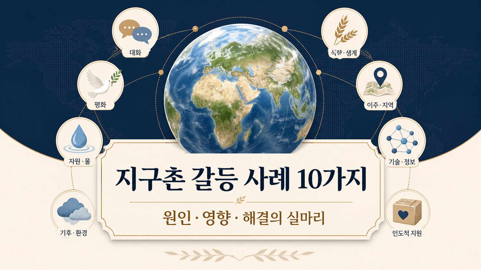지구촌 갈등 사례 10가지 정보 카드