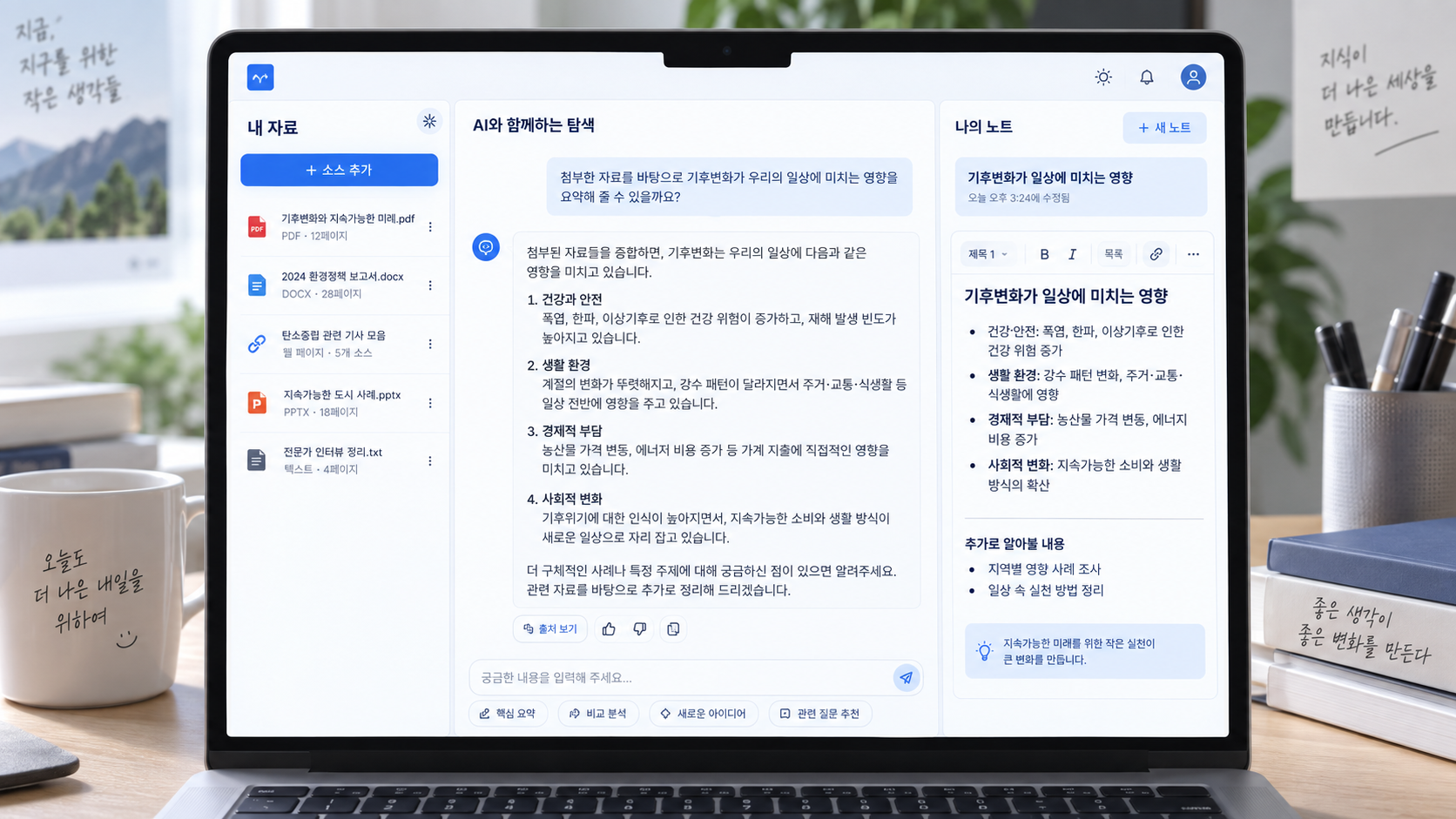 구글 노트북LM 사용법과 근거 확인 체크를 담은 정보카드