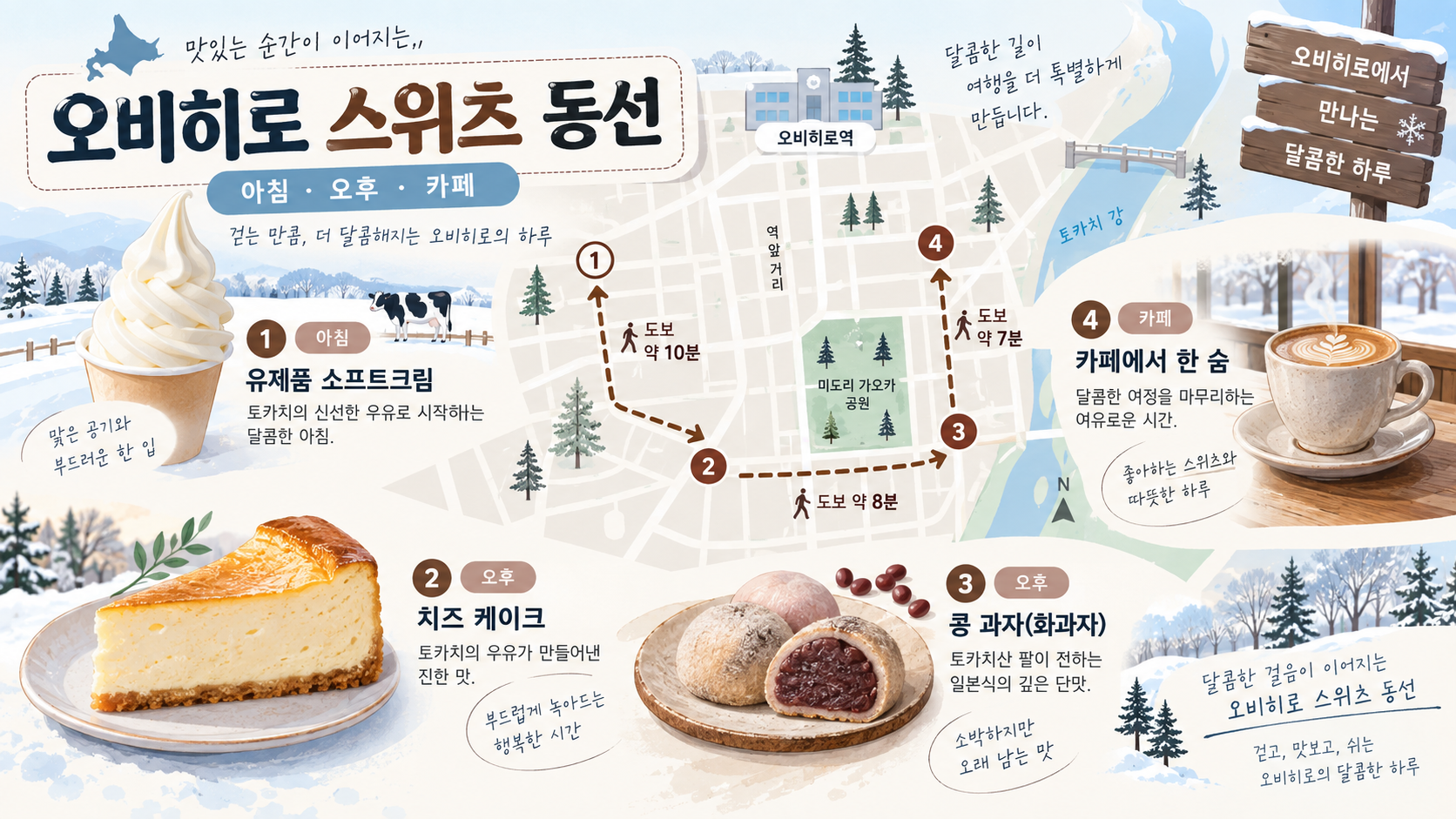 오비히로 스위츠 동선 정보카드