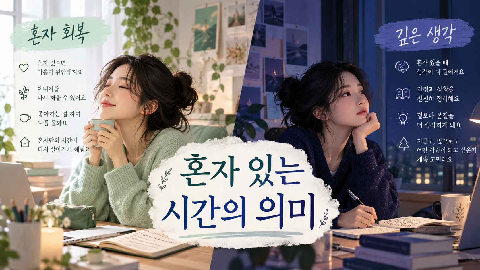 혼자 있는 시간의 의미를 표현한 INFJ 정보카드