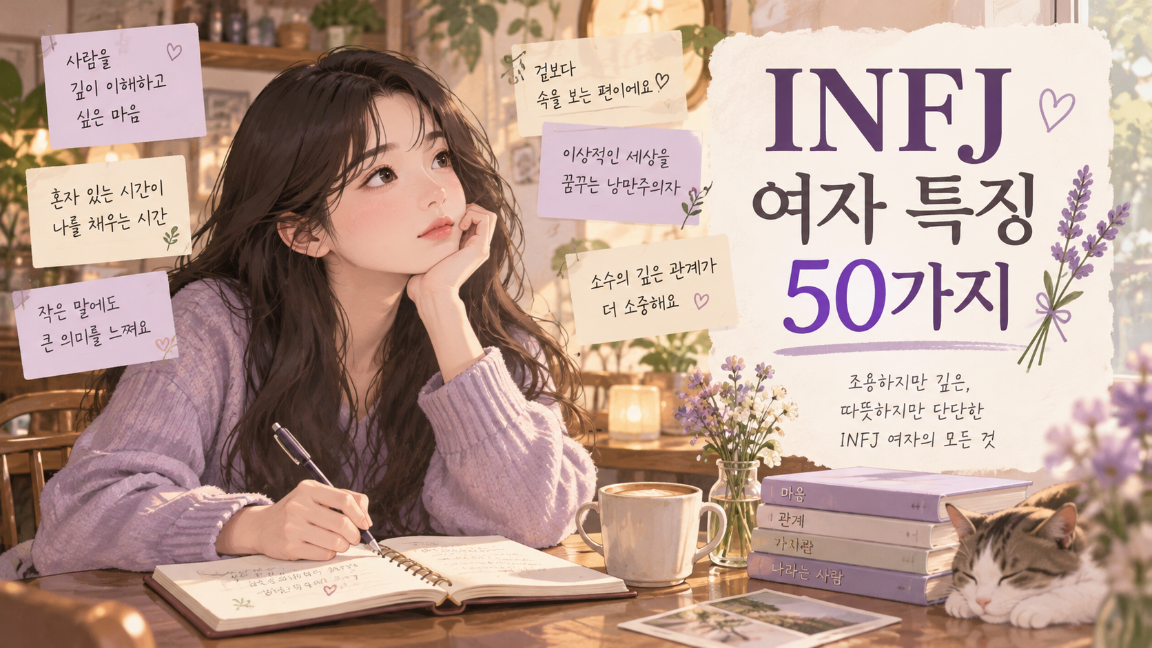 INFJ 여자 특징 50가지를 소개하는 한국형 정보카드
