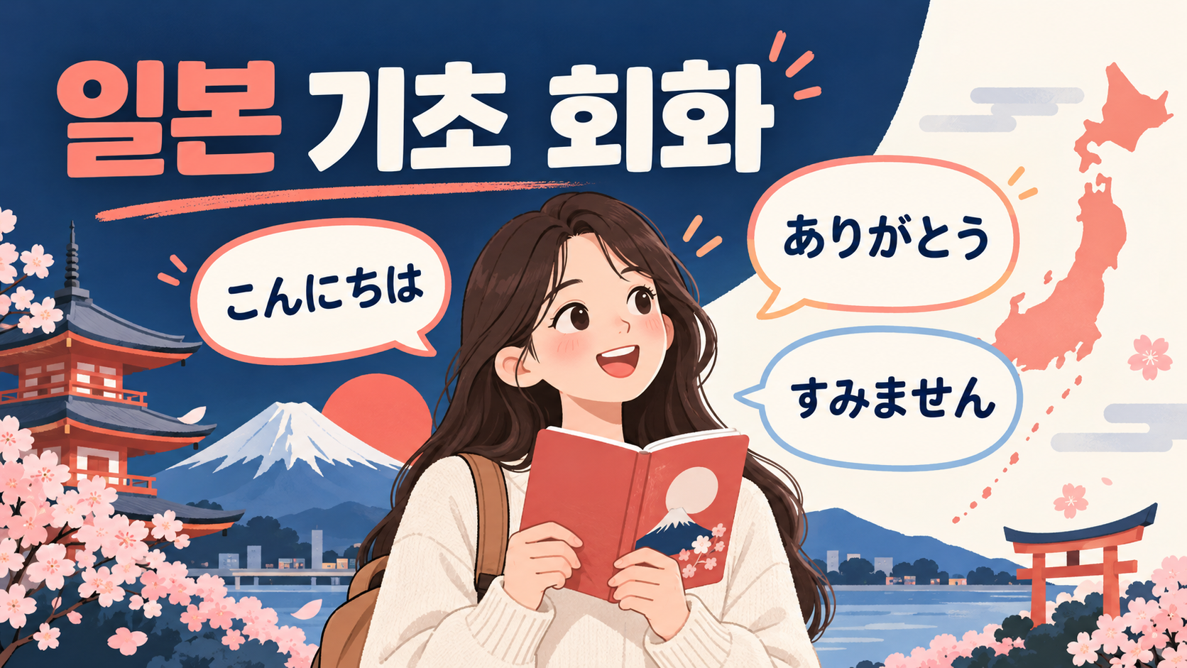 일본 기초 회화 인사말 정보카드