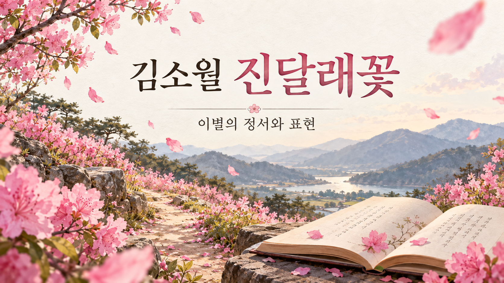 김소월 진달래꽃의 이별 정서와 표현을 안내하는 한국형 정보카드