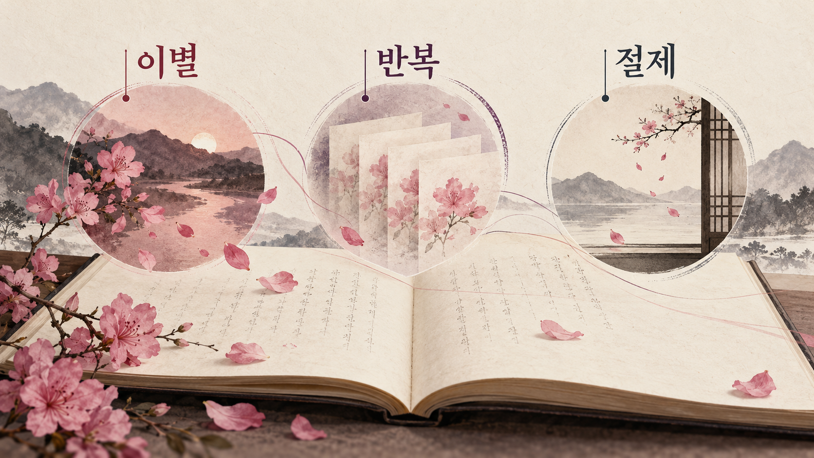 진달래꽃의 이별 반복 절제를 정리한 한국형 정보카드