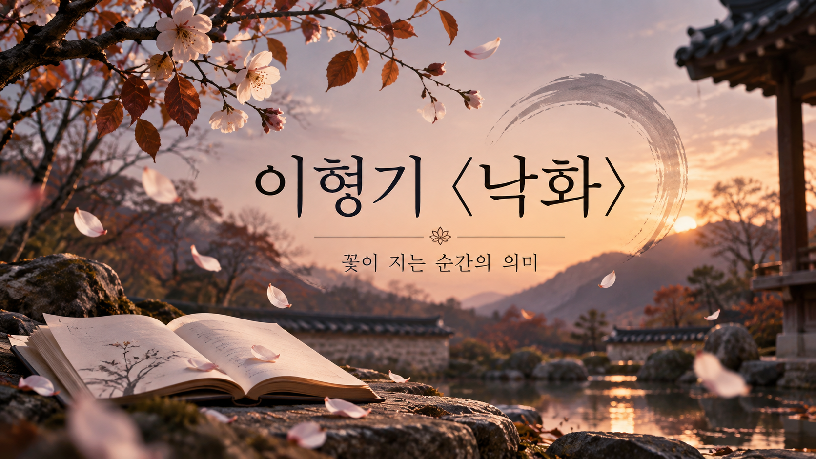 이형기 낙화와 꽃잎이 흩날리는 문학 정보카드