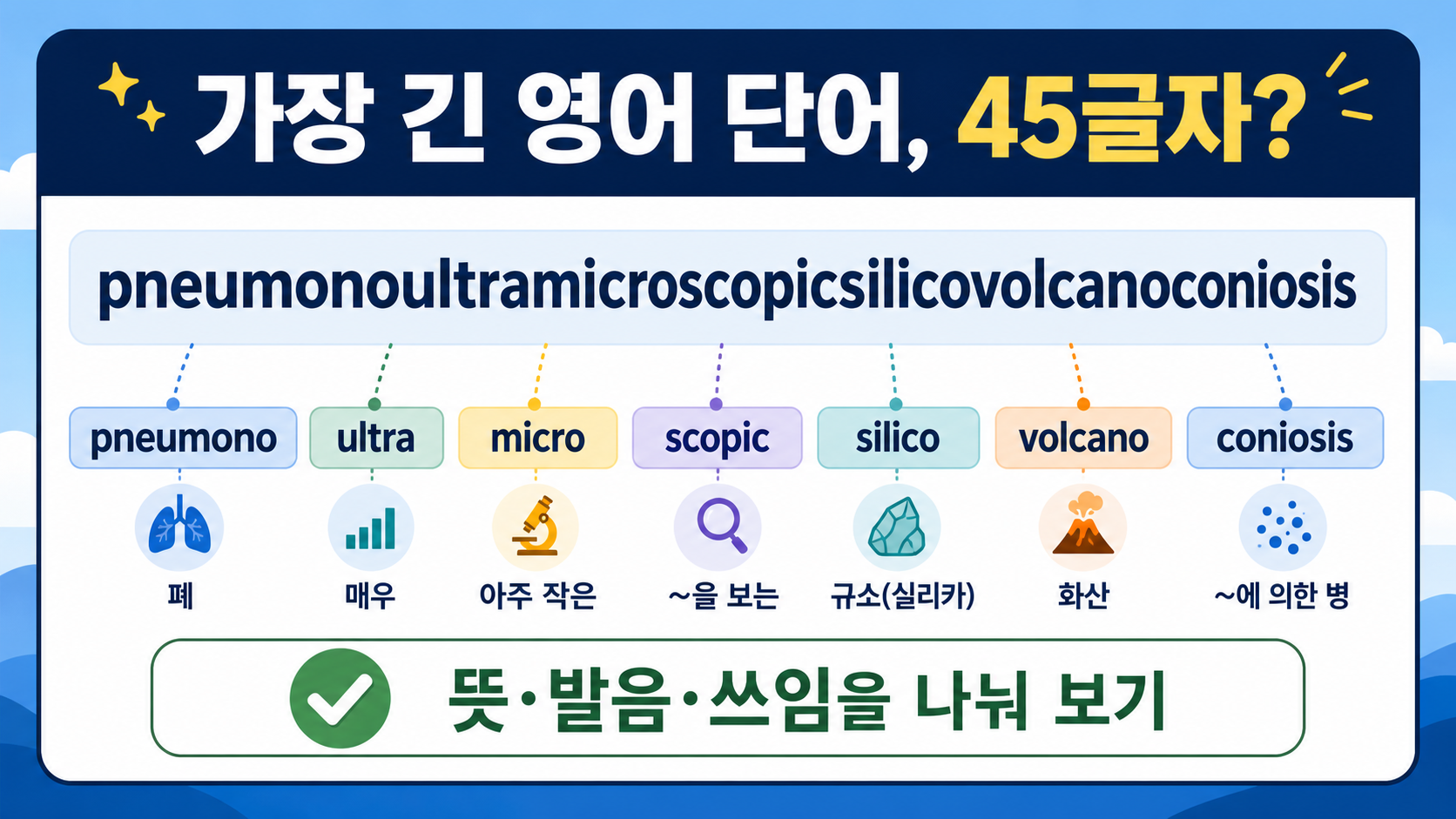 긴 영어 단어를 뜻 조각으로 나누는 정보카드