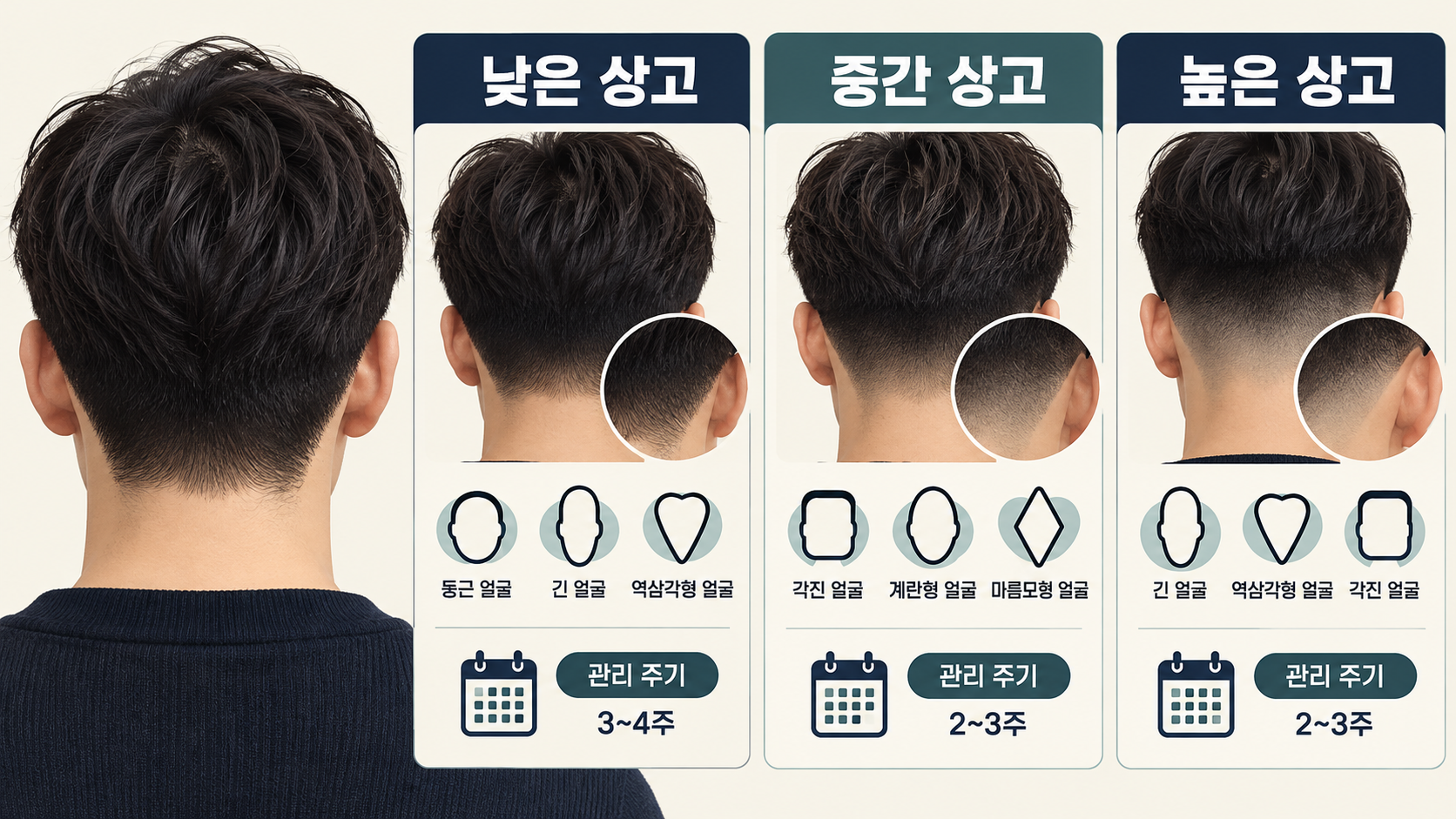 낮은 중간 높은 상고 선택과 관리 주기 안내