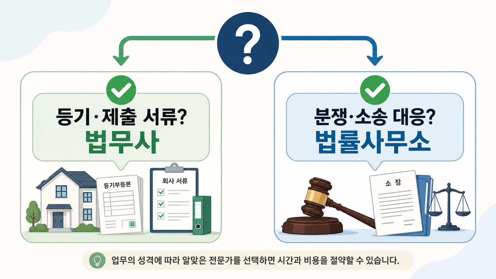 법률 업무 선택 안내