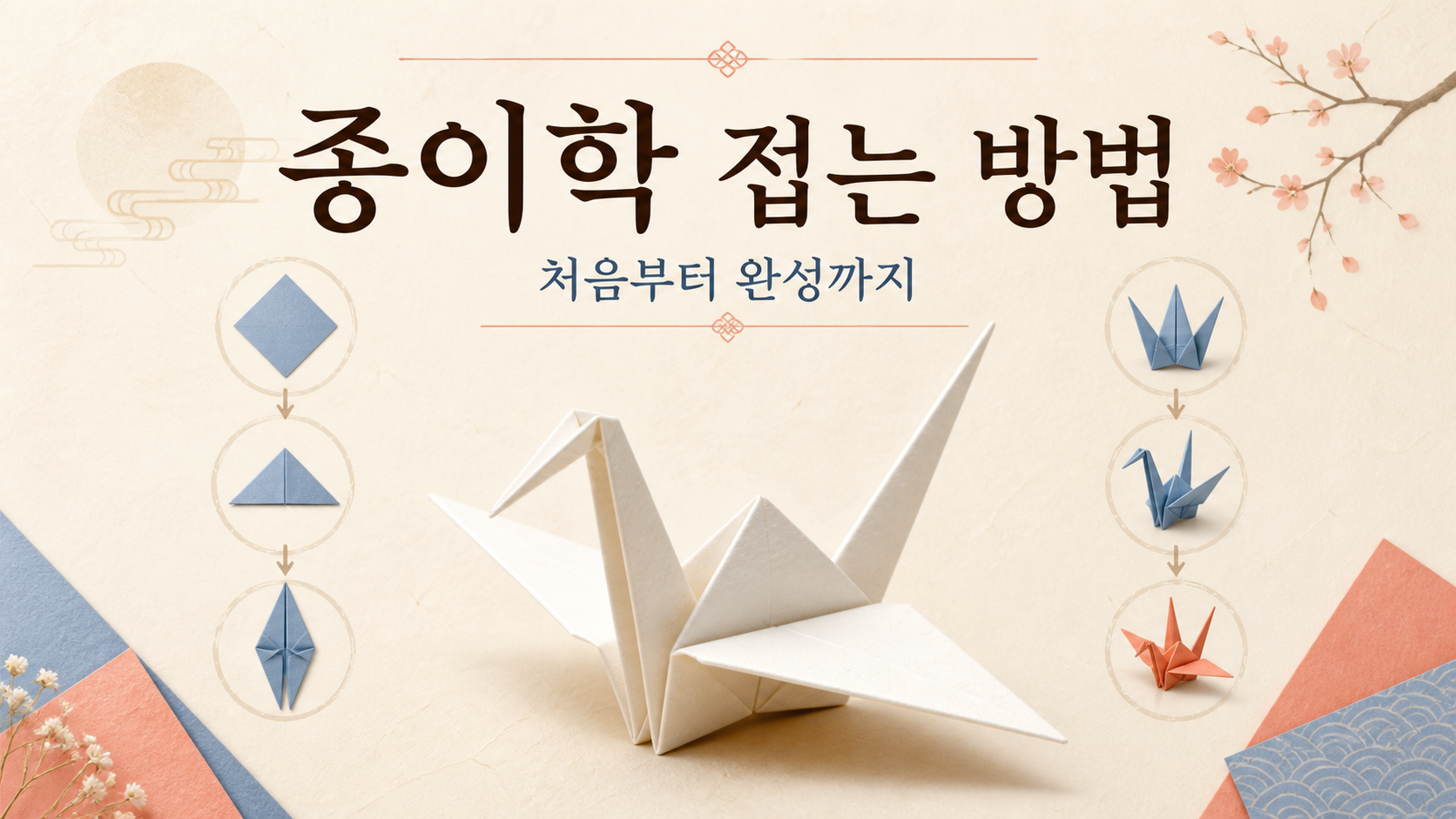 종이학 접는 방법 정보카드
