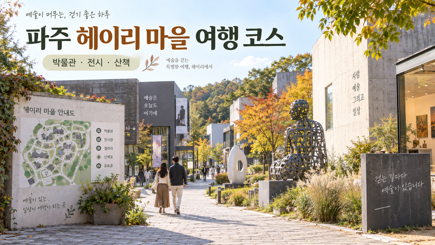 파주 헤이리 마을 여행 코스 정보카드