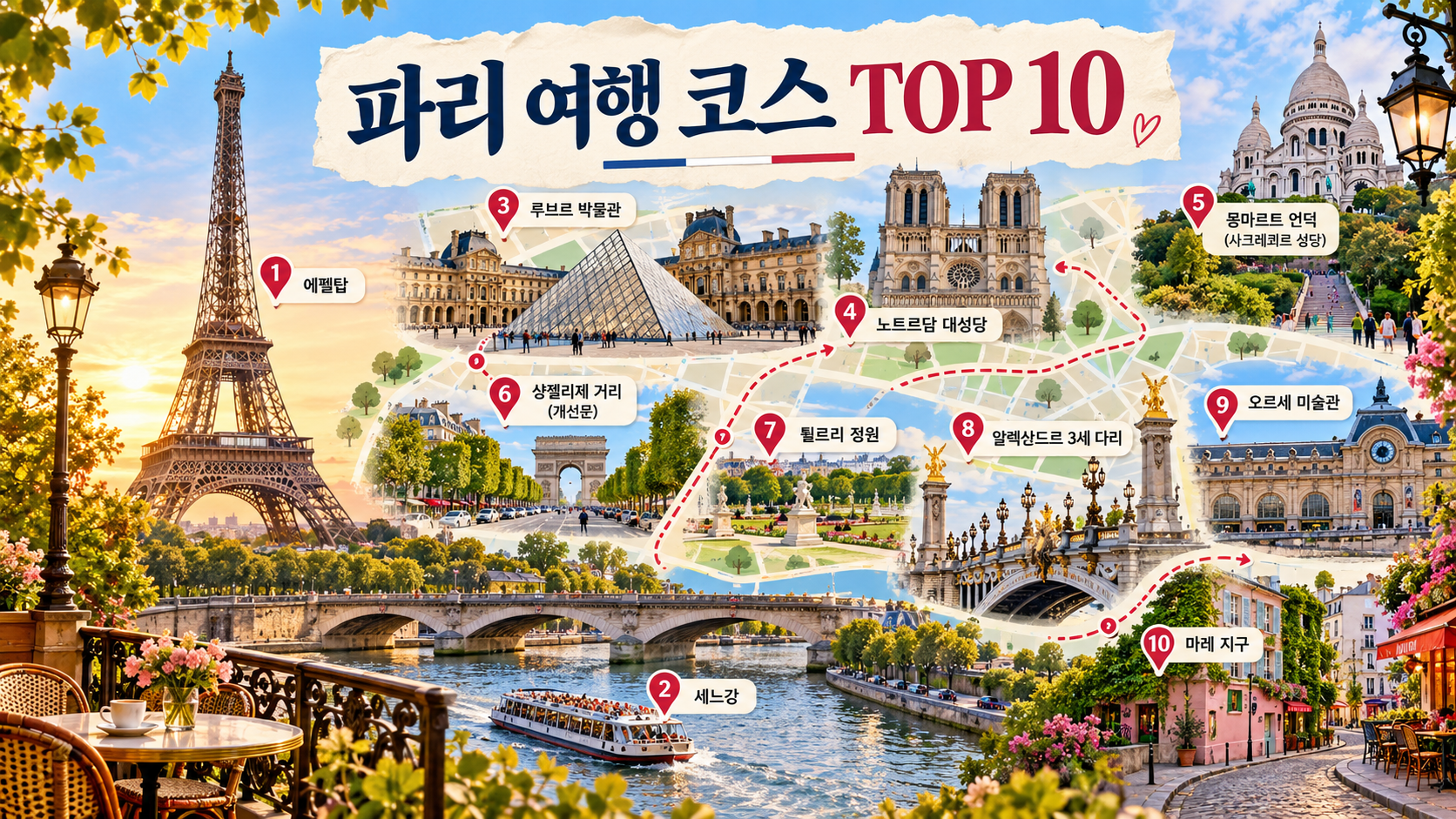 파리 여행 코스 Top 10 정보카드
