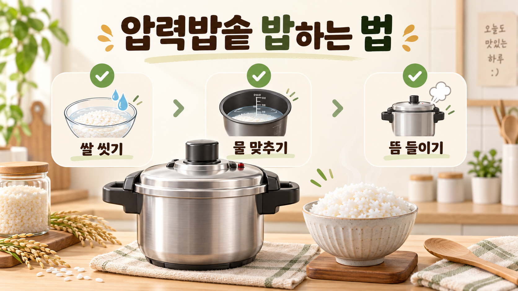 압력밥솥 밥하는 법 정보카드