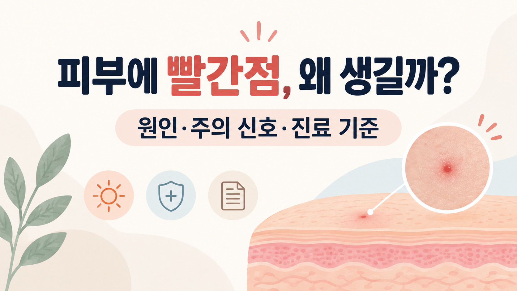 피부 붉은반점은 기록, 관찰, 진료 순서로 확인하라는 한국어 정보카드