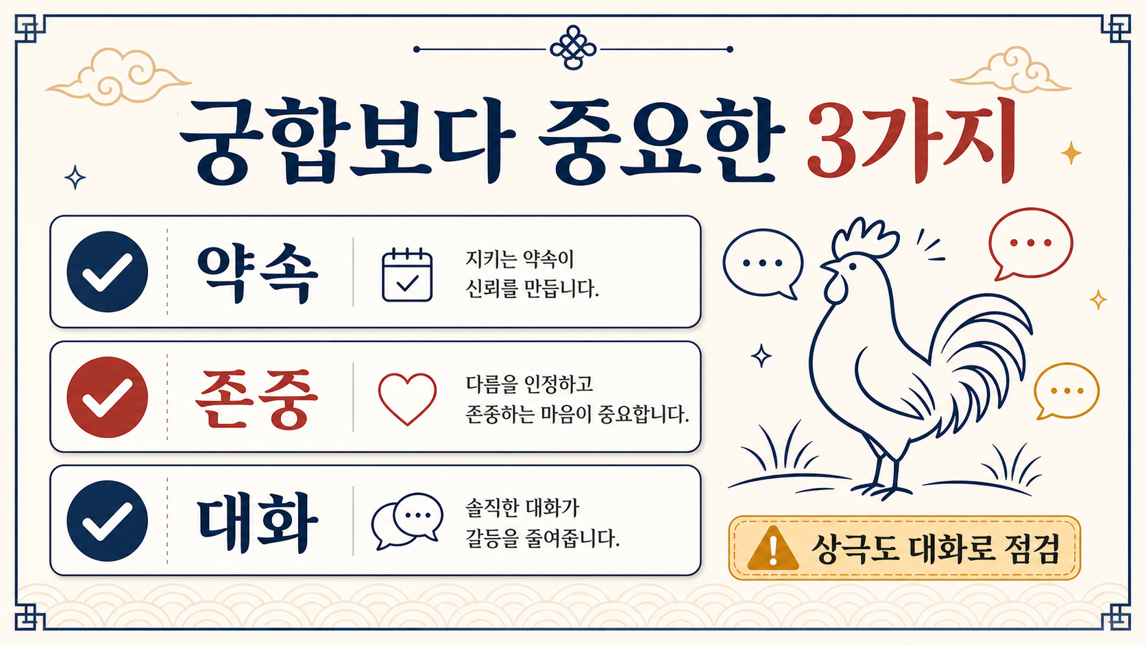띠 궁합을 볼 때 관계의 안전과 대화 방식을 확인하는 체크리스트