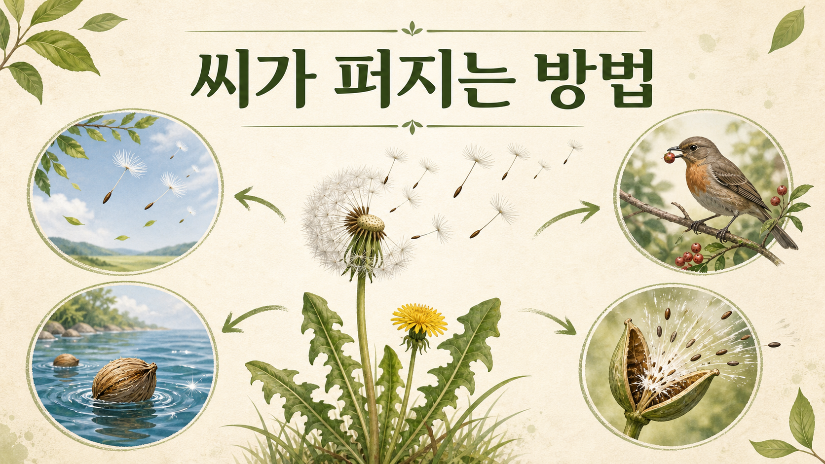씨가 퍼지는 방법 정보 카드