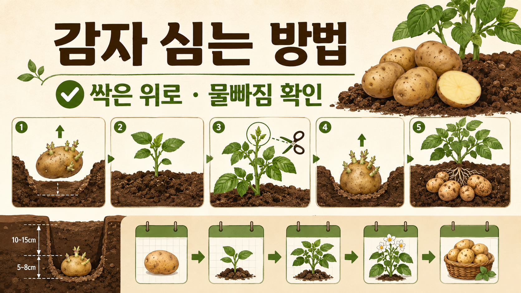 감자 심는 방법과 싹 관리 핵심을 정리한 한국형 정보카드