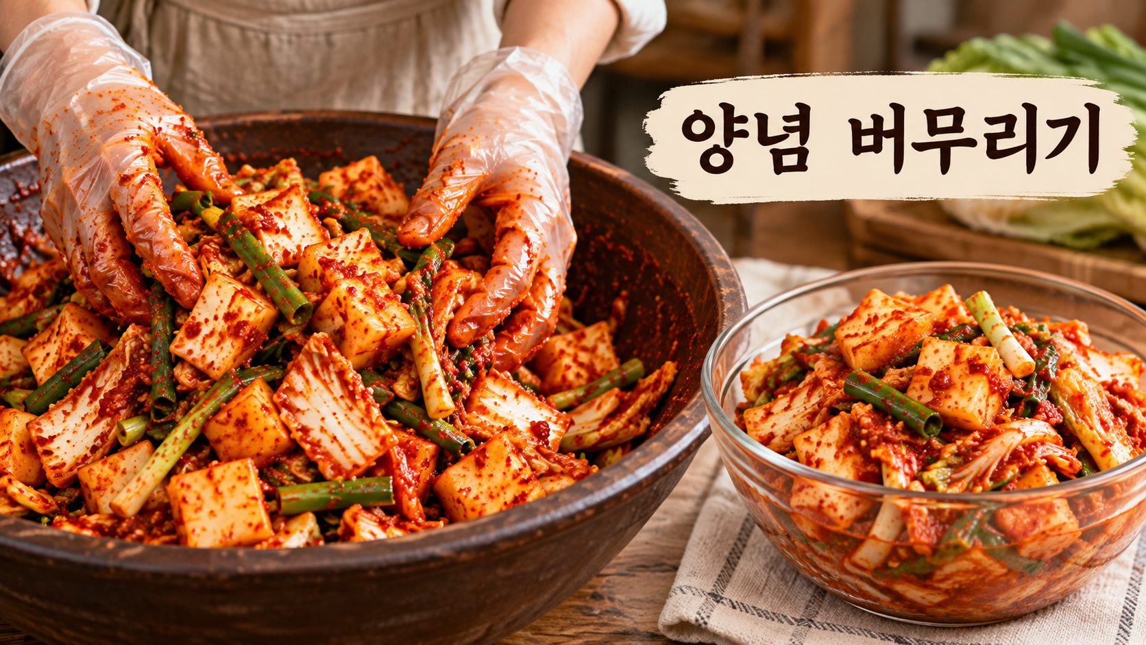 섞박지 양념 버무리기 정보카드