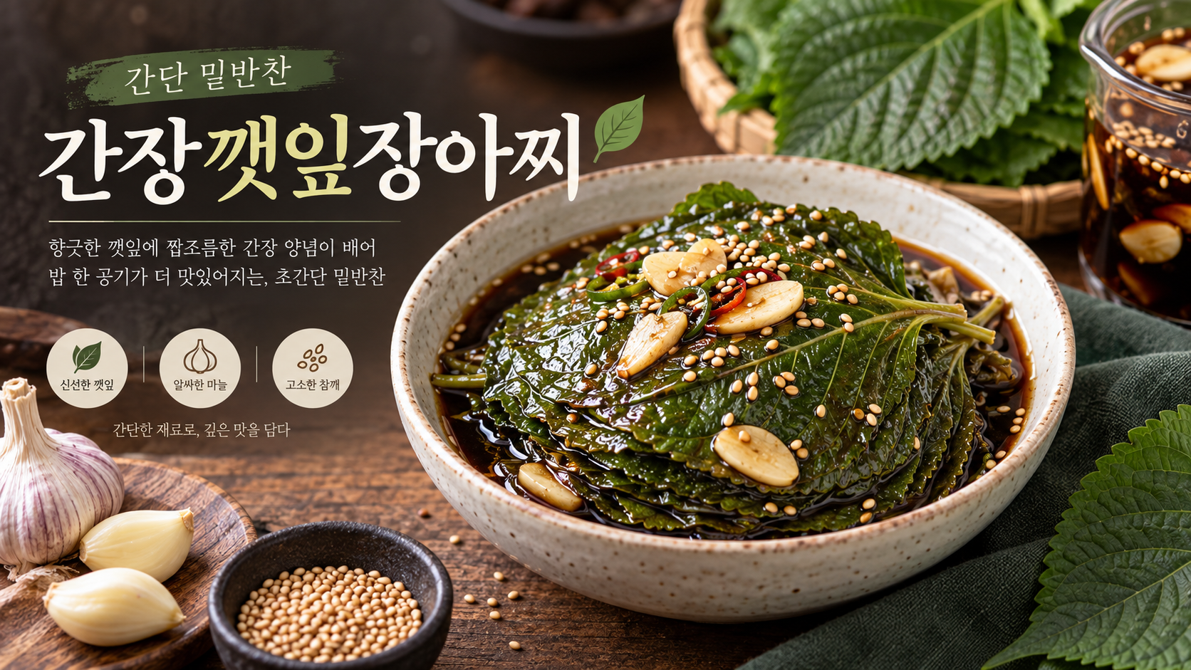 간장 양념에 절인 깻잎장아찌 정보카드