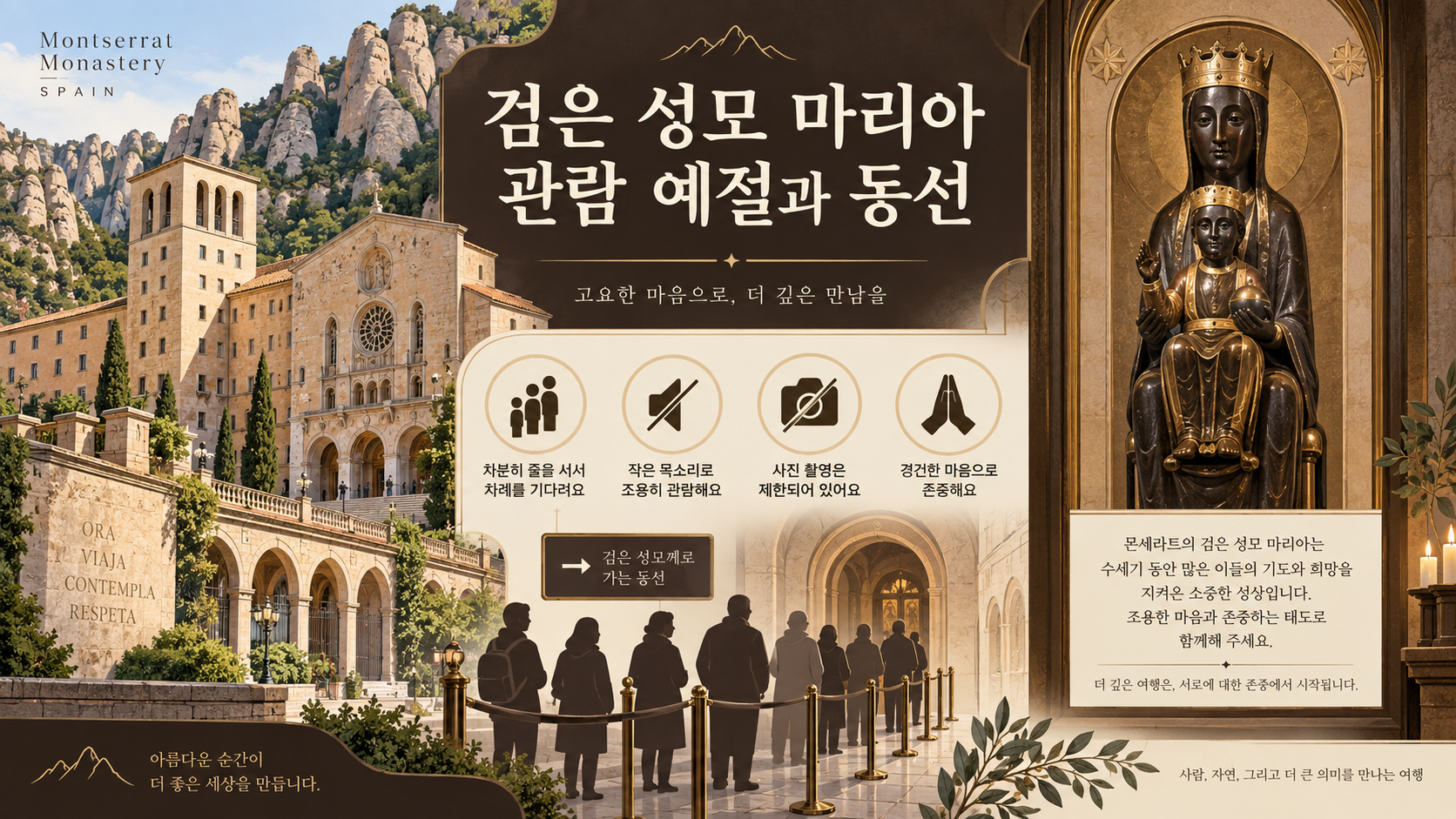 몬세라트 검은 성모 마리아 관람 예절 정보카드