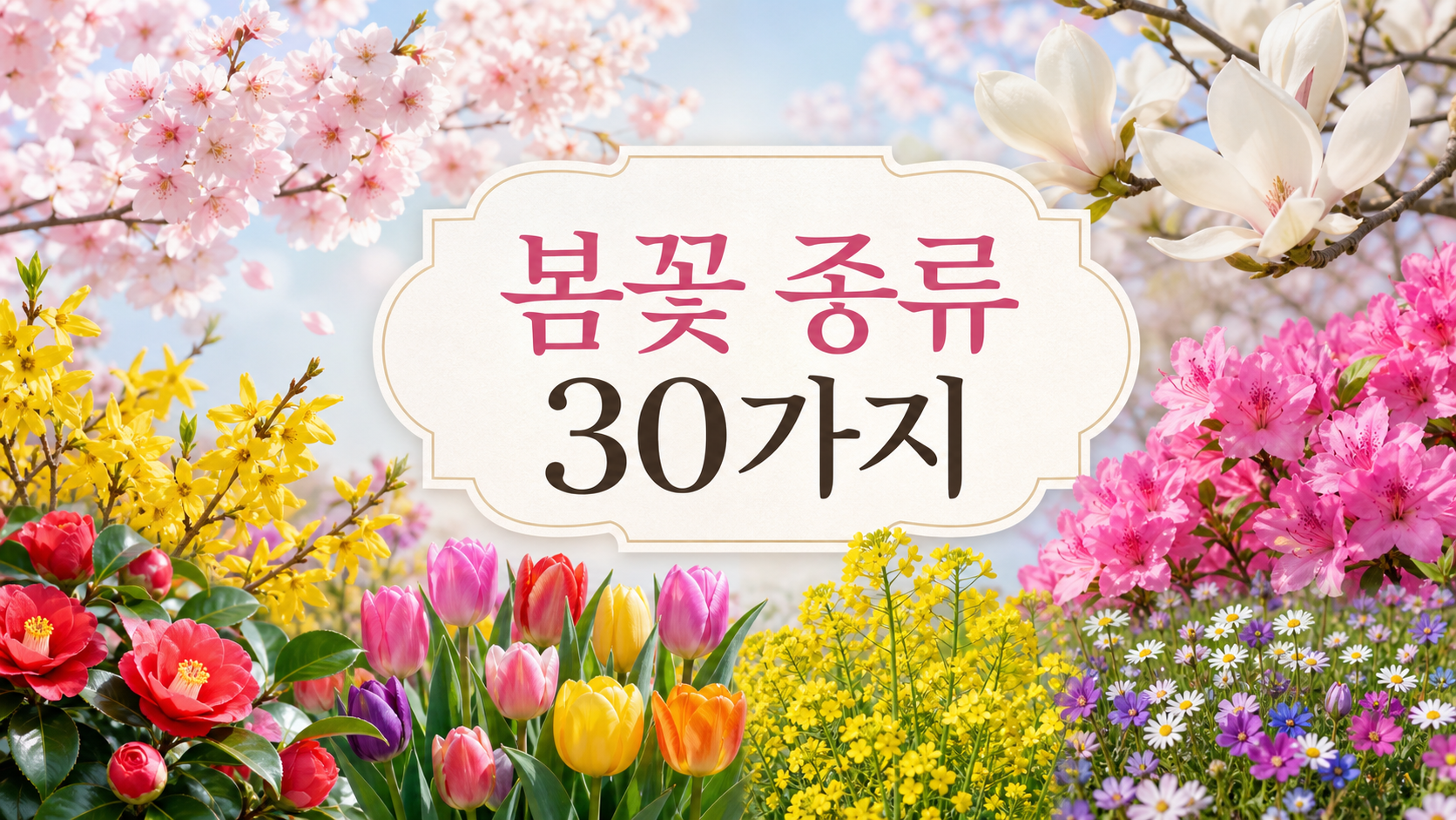 봄꽃 종류 30가지 안내 정보카드