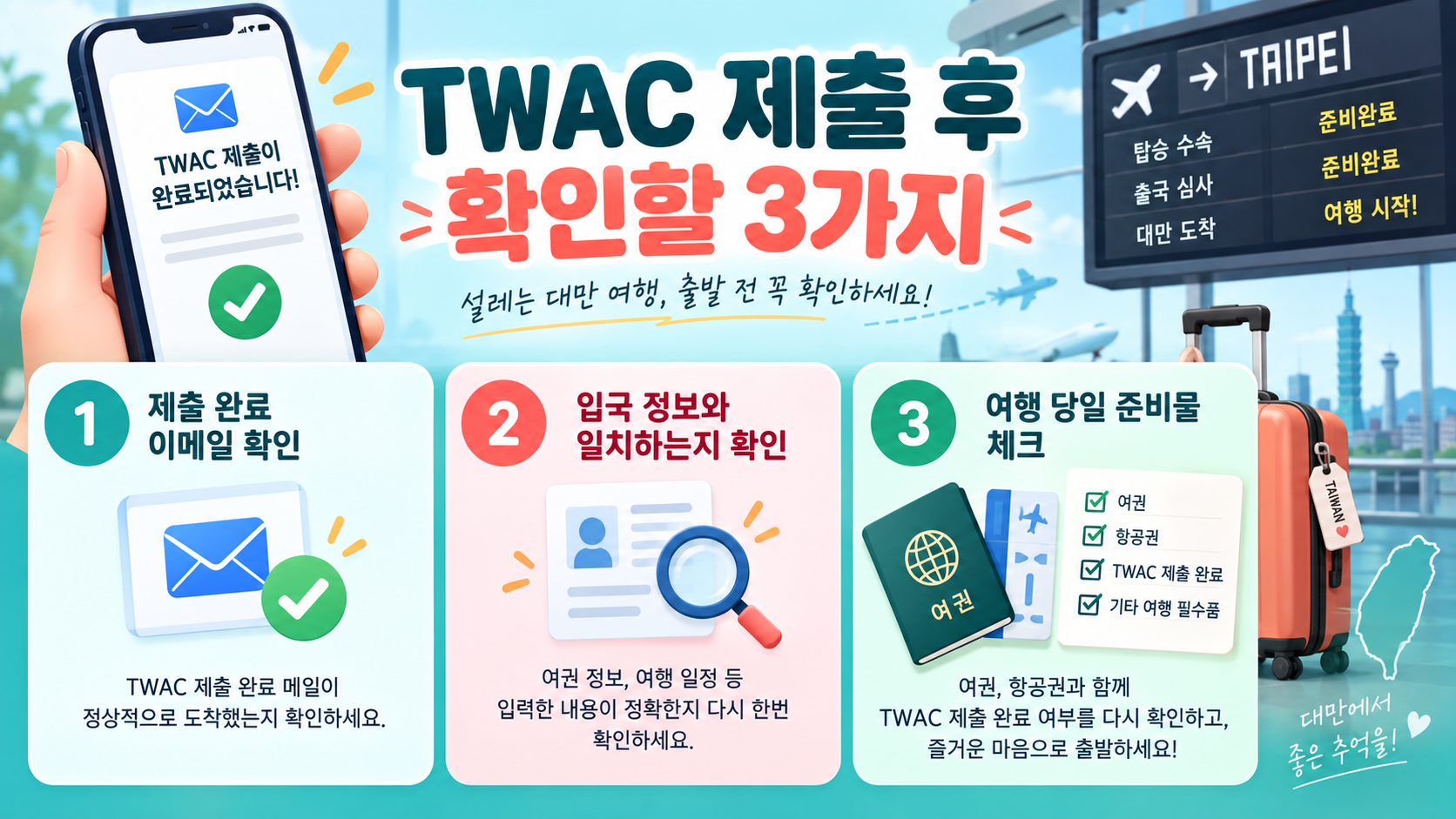 TWAC 제출 뒤 확인해야 할 세 가지 정보카드