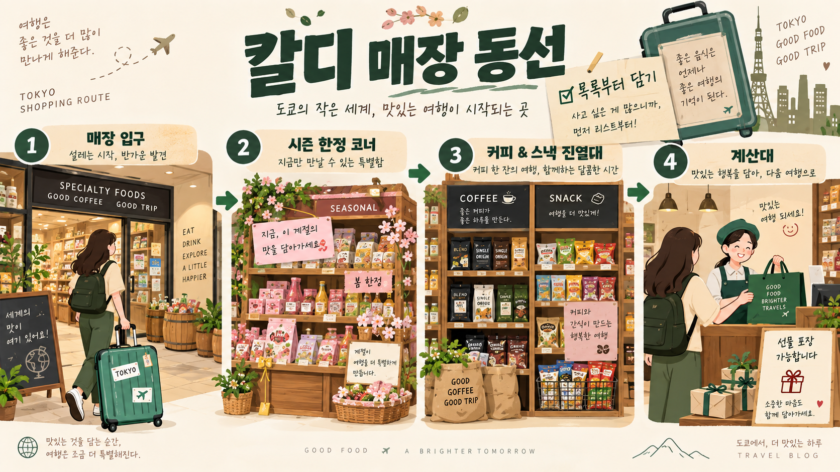 도쿄 여행 중 칼디커피팜 방문 동선 점검