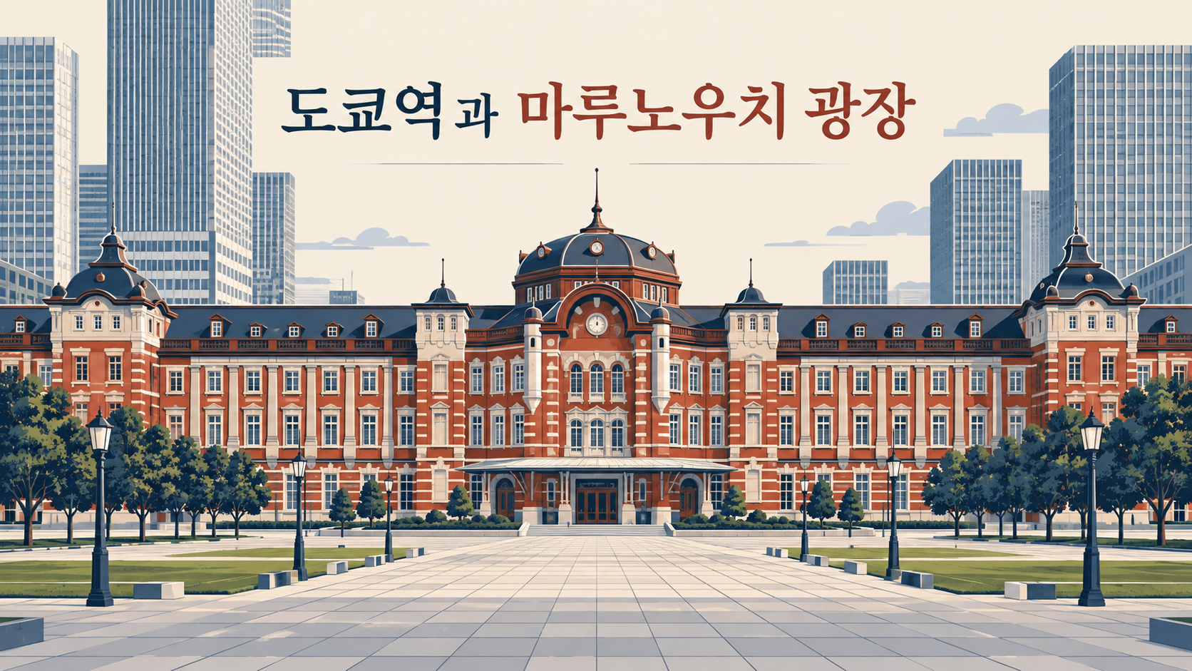 도쿄역 붉은 벽돌 역사와 마루노우치 광장