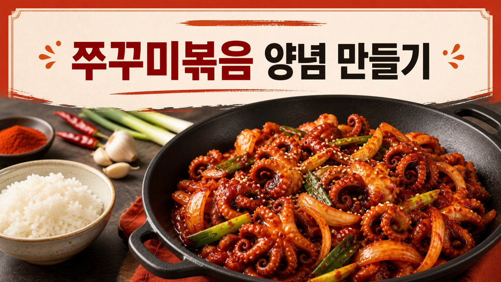 매콤한 쭈꾸미볶음 양념 만들기 정보 카드