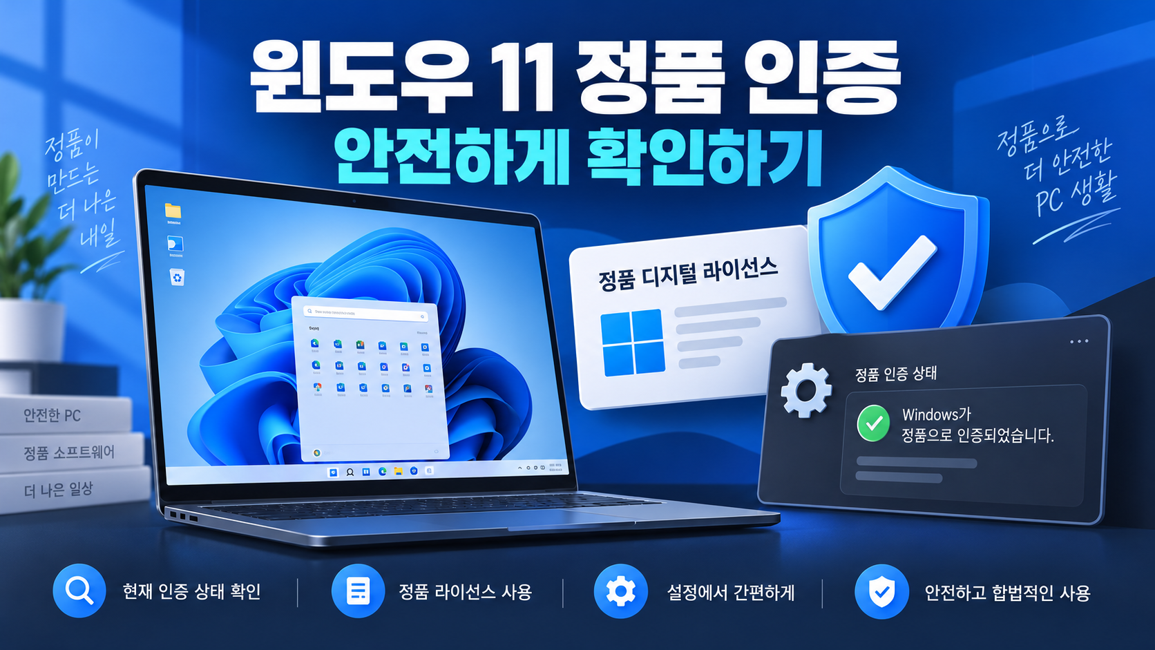 윈도우 11 정품 인증을 안전하게 확인하는 방법 정보카드