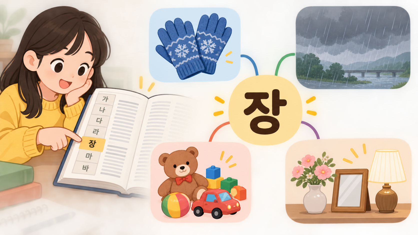 사전에서 장으로 시작하는 말을 찾는 한국형 정보카드