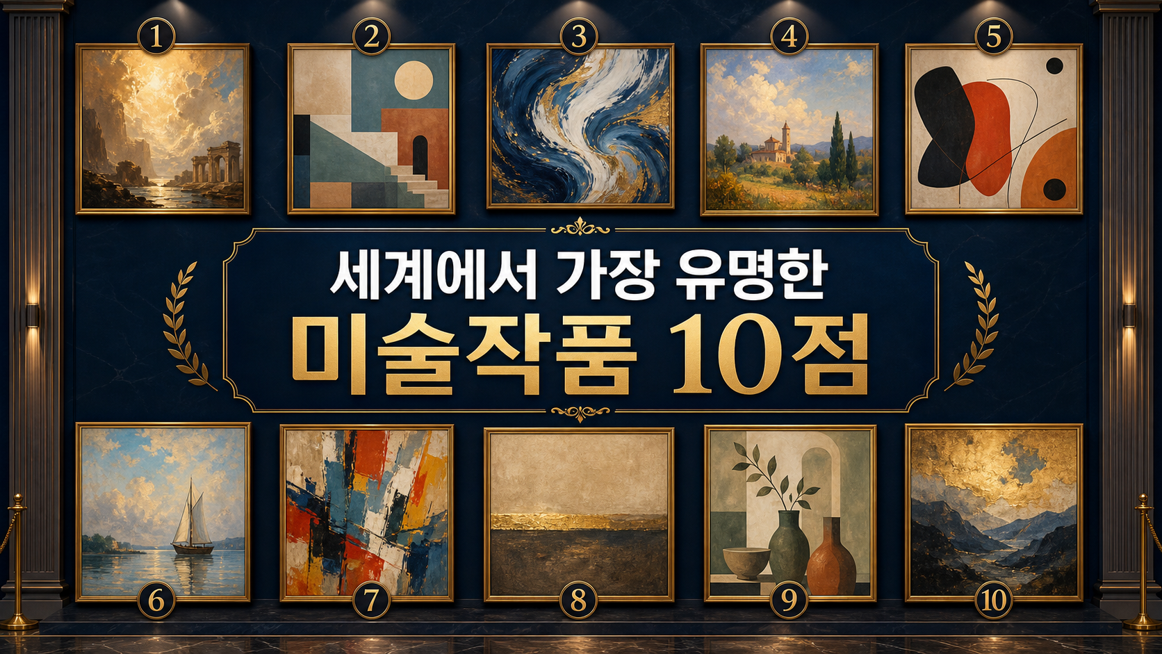 세계에서 가장 유명한 미술작품 10점 정보카드