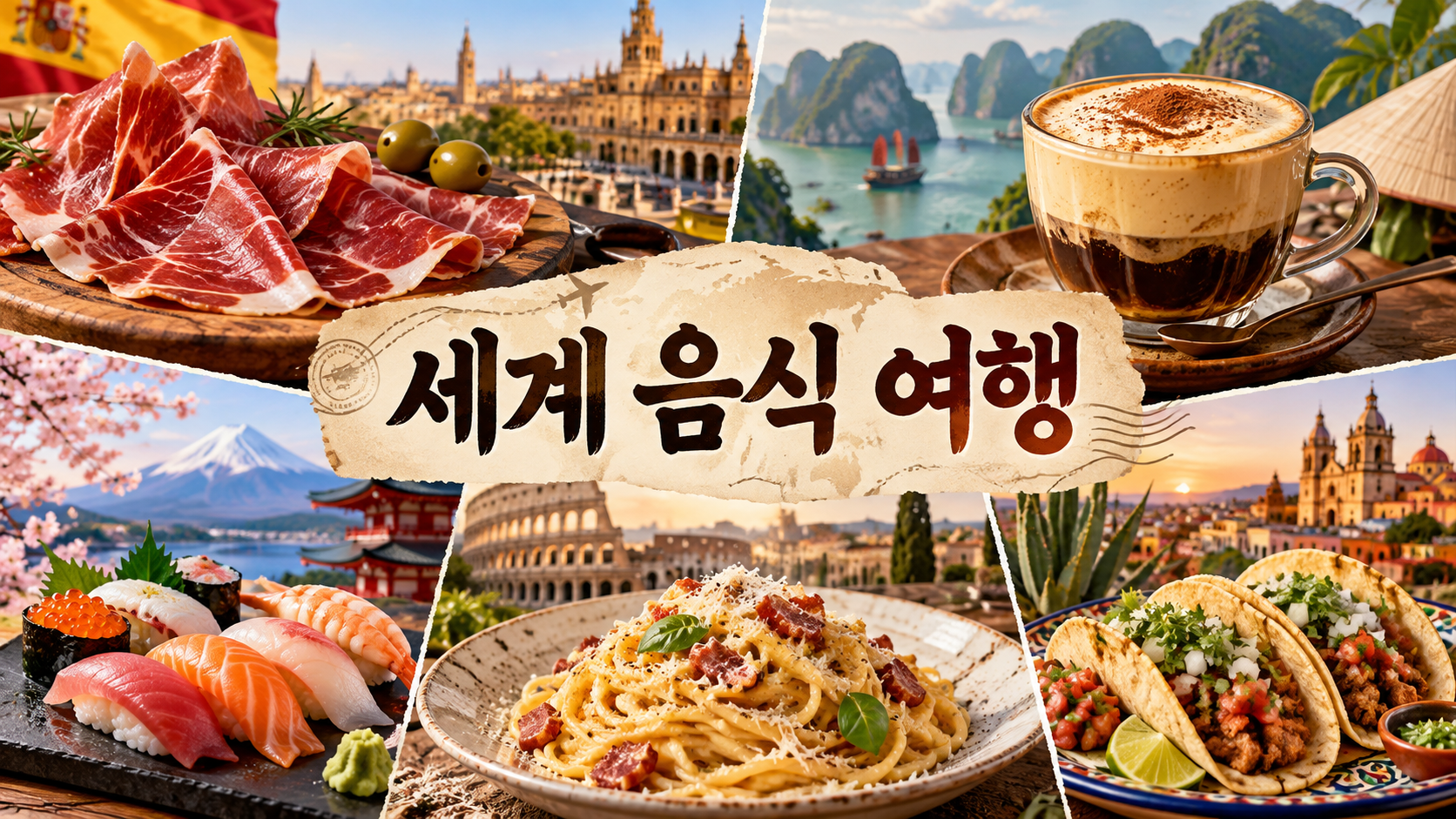 세계 음식 여행 정보카드