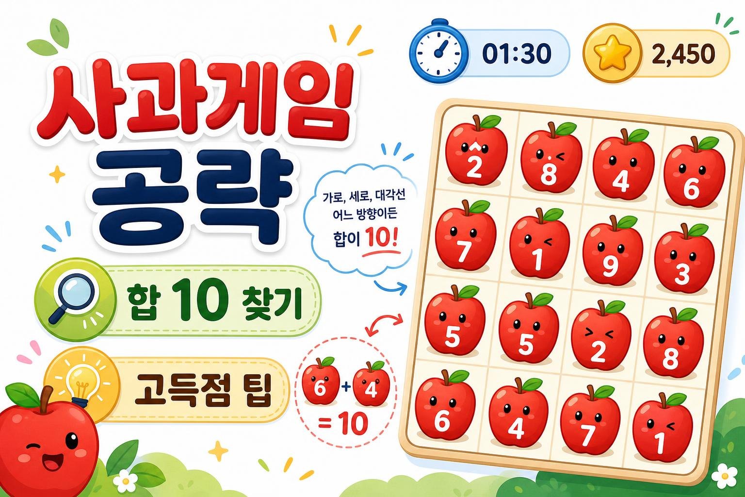 사과게임 바로가기와 합 10 공략 대표 이미지