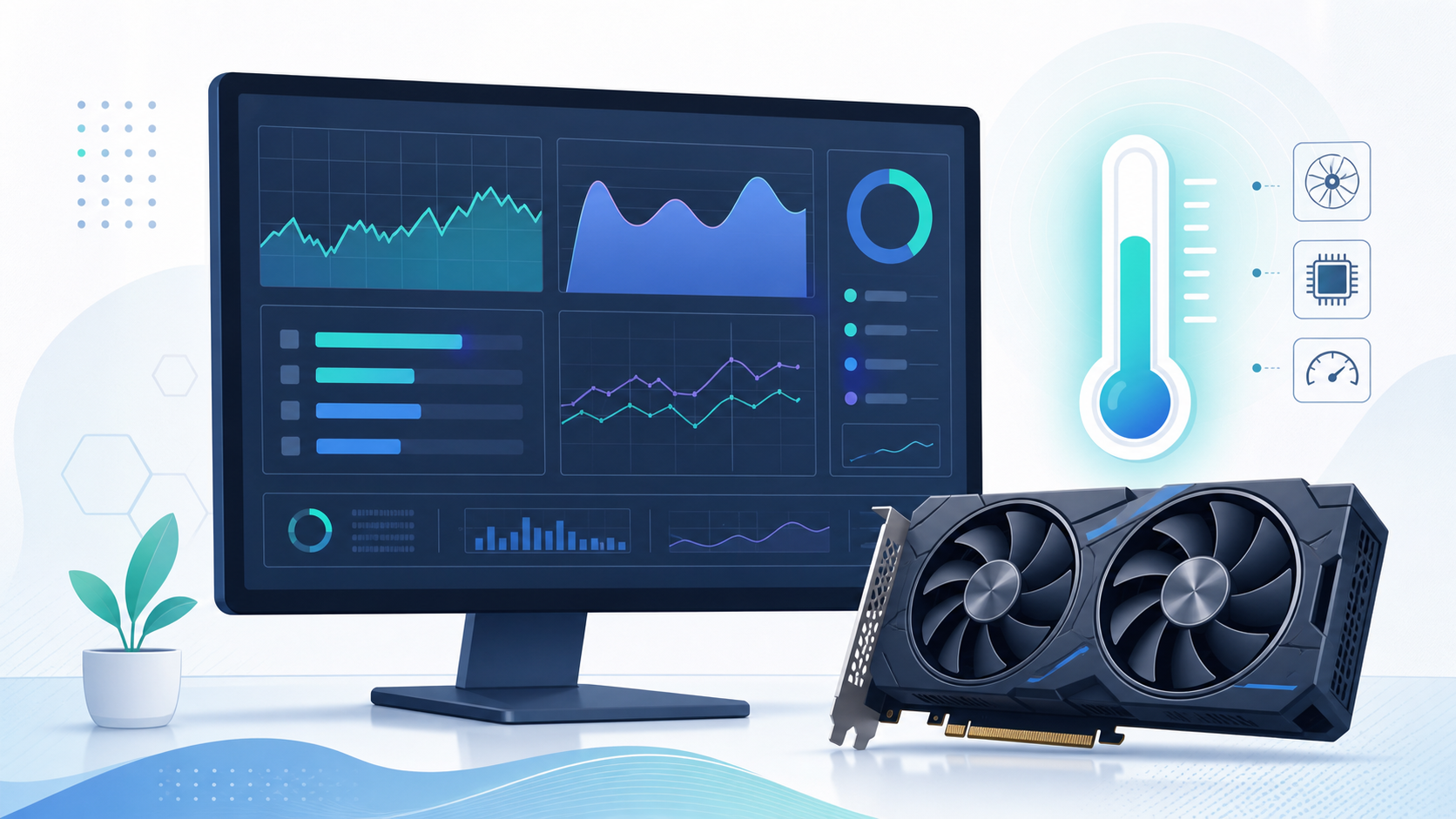 윈도우 GPU 온도와 하드웨어 모니터링 이미지