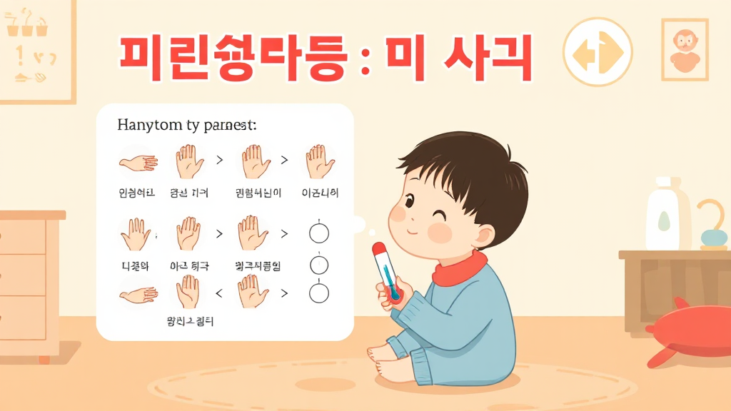 수족구병 초기증상과 체온, 입안 통증을 확인하는 부모용 체크리스트 이미지