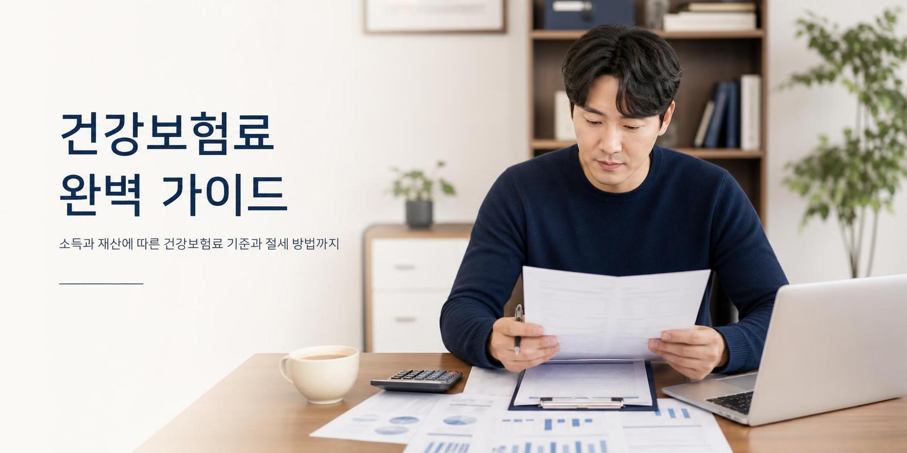 지역가입자 건강보험료 조정 신청 서류를 확인하는 대표 이미지