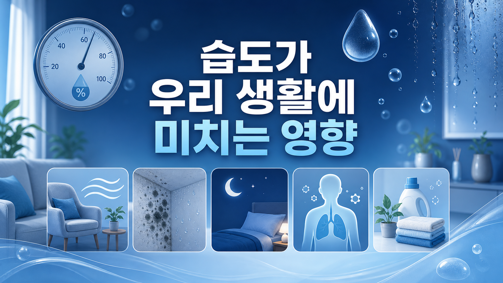 습도가 우리 생활에 미치는 영향 정보 카드