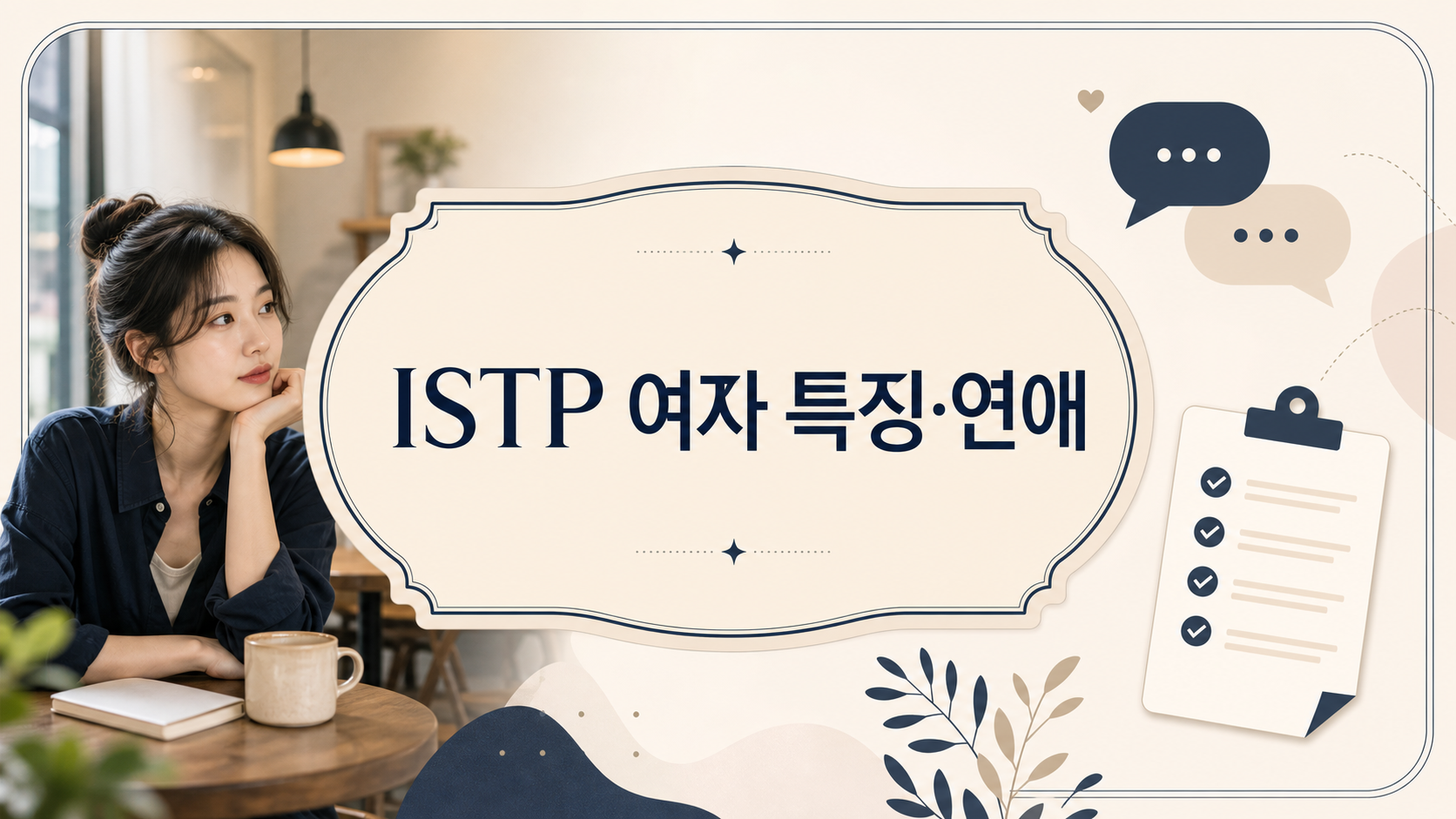 ISTP 여자 특징과 연애 대화 정보카드