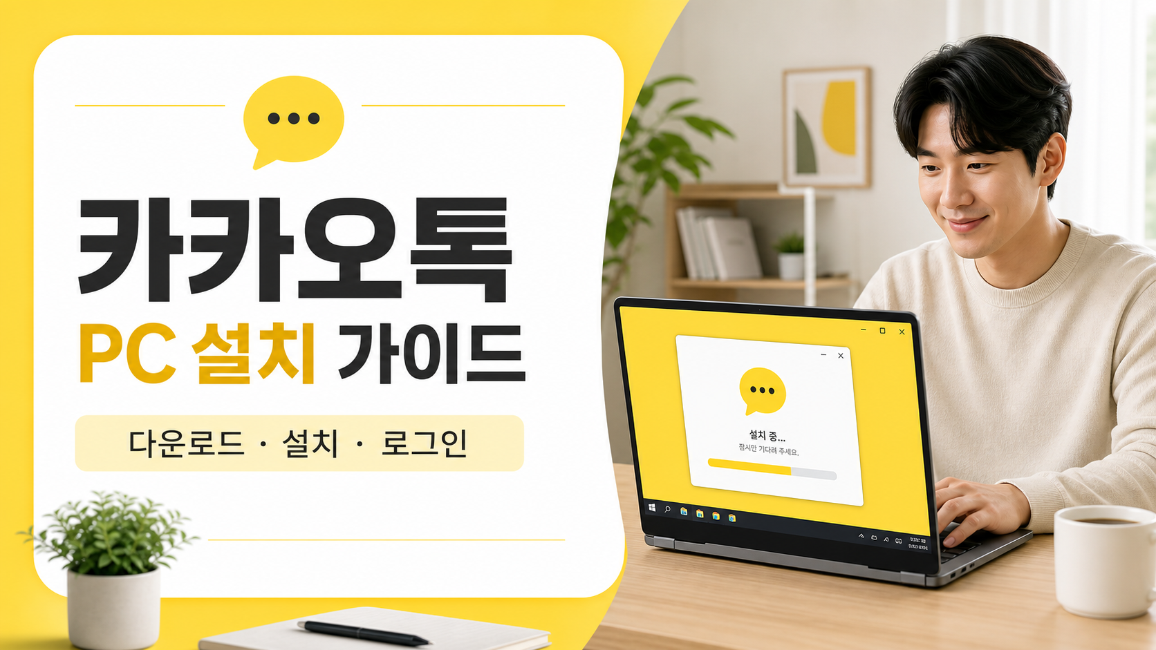 카카오톡 PC 설치 가이드 한국형 정보카드