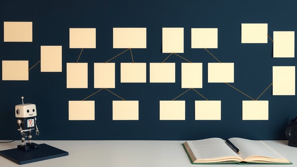 Sitemap and crawler path abstract website structure hero image without text